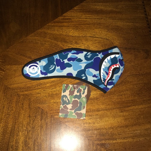 Bape Blue camo face mask NWT - Picture 3 of 5